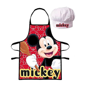 Tablier de cuisine Mickey rouge 72x77 cm