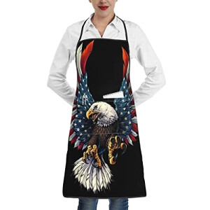 Tablier de cuisine Aigle drapeau américain réglable