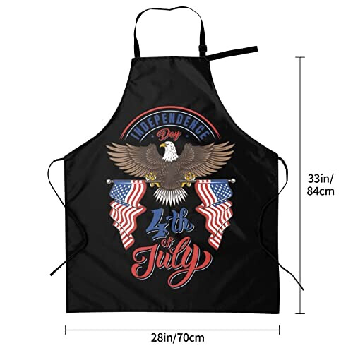 Tablier de cuisine Aigle independence day th of july american flag bald e réglable variant 5 