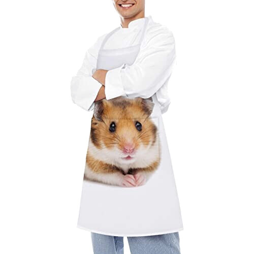 Tablier de cuisine Hamster couleur 70x80 cm variant 2 