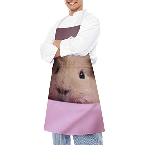 Tablier de cuisine Hamster couleur réglable 70x80 cm variant 2 