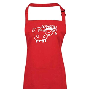 Tablier de cuisine Mouton rouge 72x86 cm