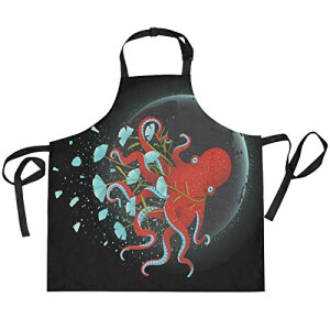 Tablier de cuisine Pieuvre multicolore 70x74 cm