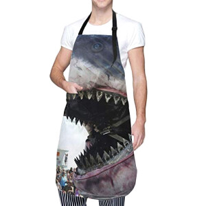 Tablier de cuisine Requin réglable 70x84 cm