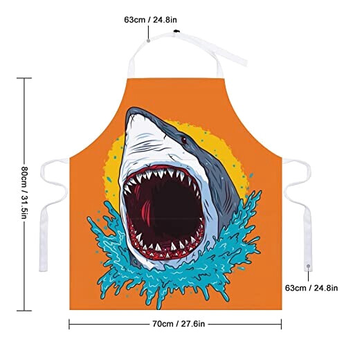 Tablier de cuisine Requin couleur 70x80 cm variant 0 