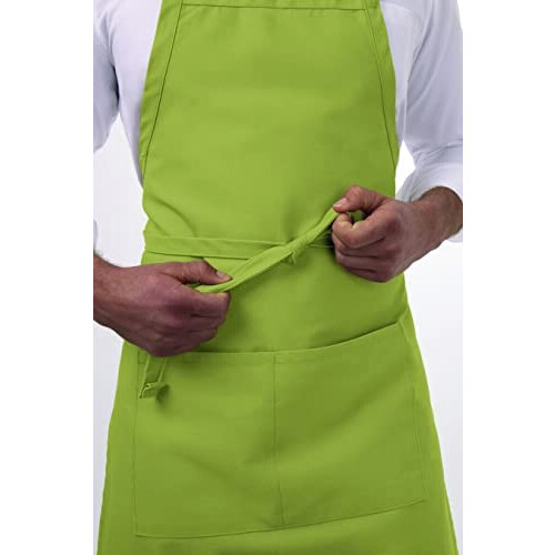 Tablier de cuisine vert citron réglable 610x860 mm variant 5 