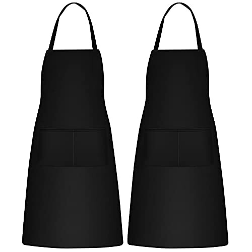 Tablier de cuisine noir 56x75 cm