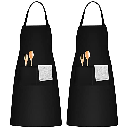 Tablier de cuisine noir 56x75 cm variant 0 