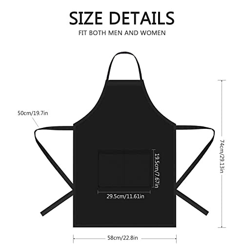Tablier de cuisine noir 73x58 cm variant 0 