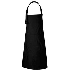Tablier de cuisine noir réglable 68x88 cm
