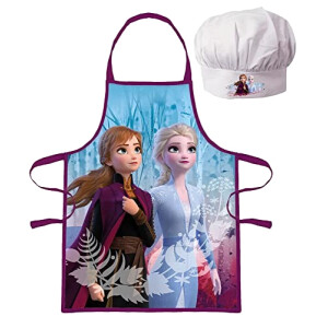 Tablier de cuisine La reine des neiges multicolore