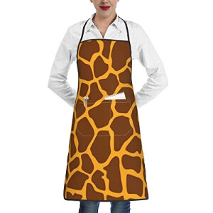 Tablier de cuisine Girafe blanc réglable