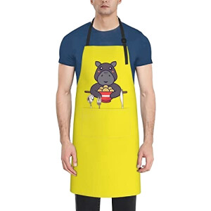 Tablier de cuisine Hippopotame apron réglable 70x84 cm