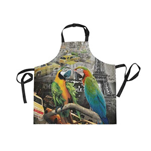 Tablier de cuisine Perroquet - Oiseau - motif réglable 69.85x73.66 cm