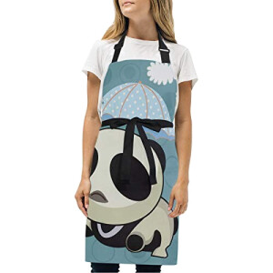 Tablier de cuisine Panda motif réglable 69.85x73.66 cm