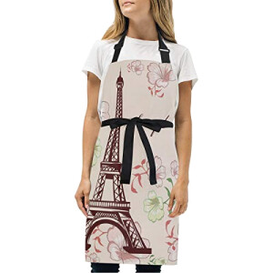 Tablier de cuisine Paris motif réglable 69.85x73.66 cm