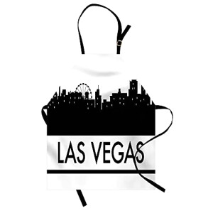 Tablier de cuisine Las Vegas blanc gris anthracite réglable