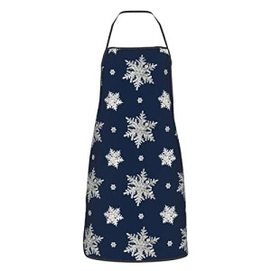 Tablier de cuisine Flocon bleu christmas snowflake réglable