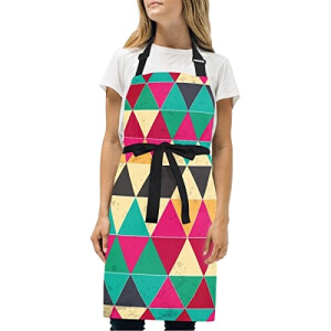 Tablier de cuisine Triangle motif réglable 69.85x73.66 cm
