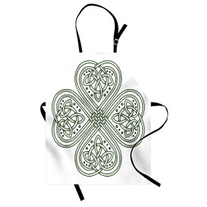 Tablier de cuisine Celtique irlandais trèfle À feuilles motif réglable