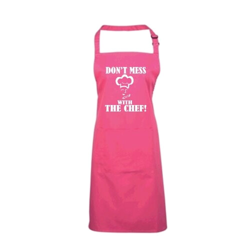 Tablier de cuisine rose fuchsia